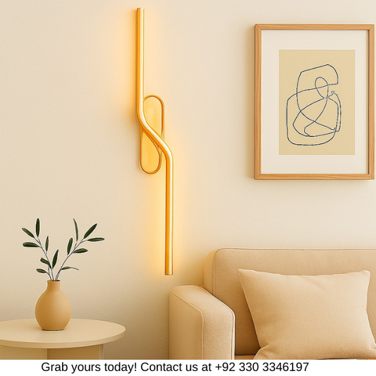 MINIMALIST GOLDEN WALL LIGHT - Elegant Light for Bedroom & Living room