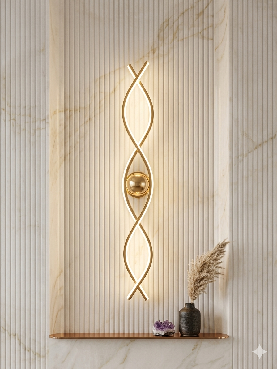 MINIMALIST WAVE WALL SCONCE - WALL LIGHT