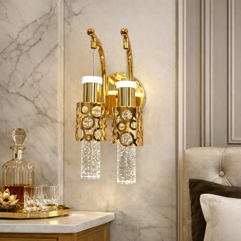 MODERN CRYSTAL WALL SCONCE