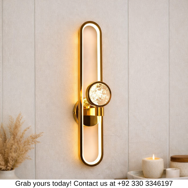 MODERN GOLDEN LOOP WALL LIGHT