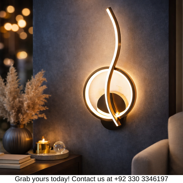 MODERN GOLDEN RING WALL LIGHT