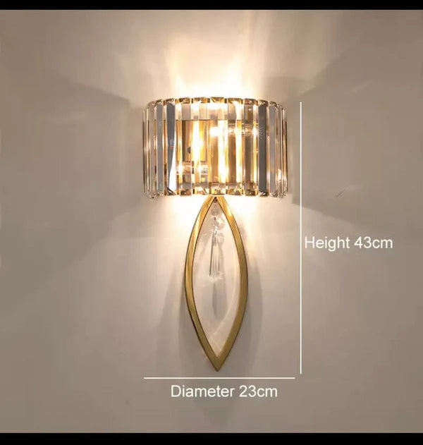 GILDED LEAF WALL LAMP