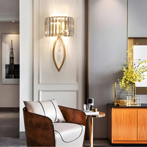 GILDED LEAF WALL LAMP