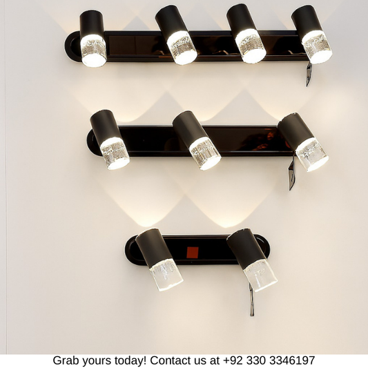 BLACK & ROSE GOLD MIRROR LIGHTS