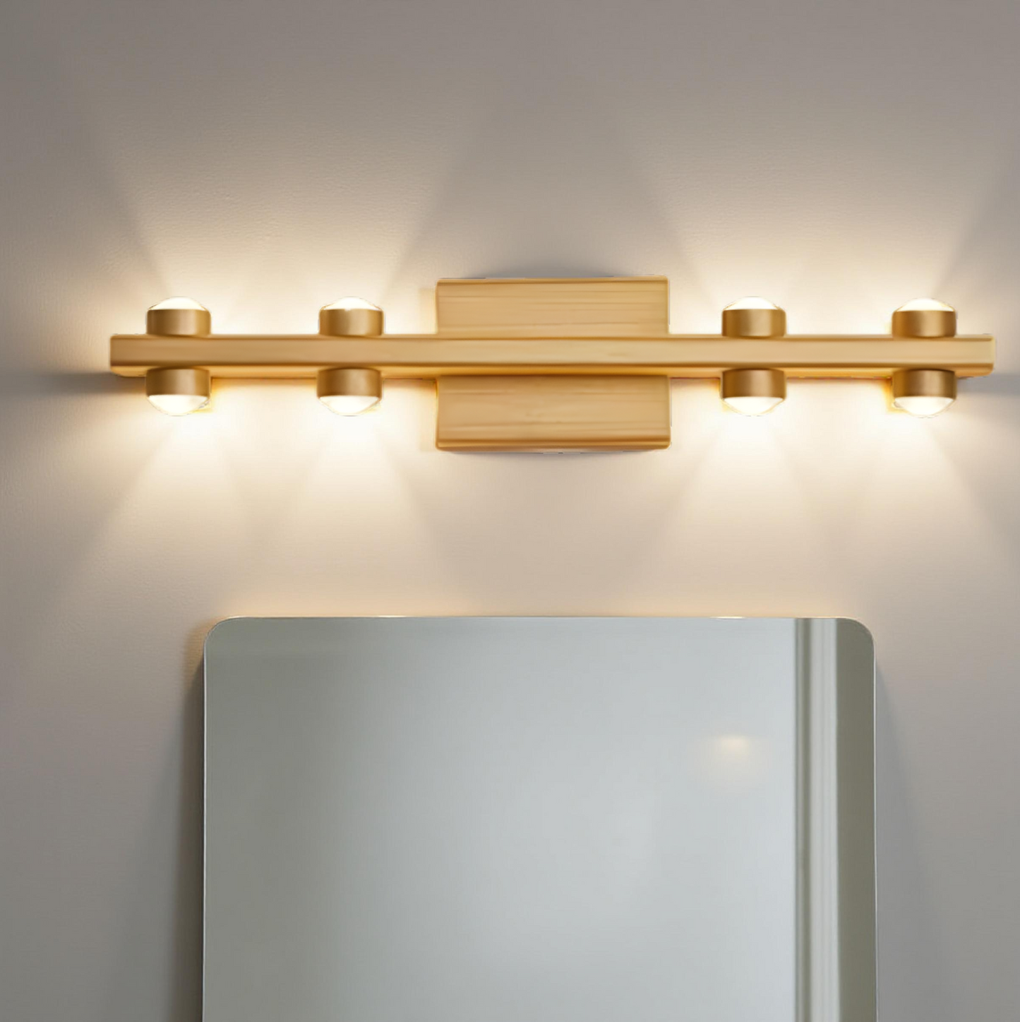 DOUBLE HEAD GOLD MIRROR LIGHT