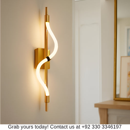 GOLDEN CURVE BEDSIDE WALL LIGHT