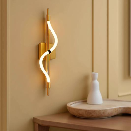 GOLDEN CURVE BEDSIDE WALL LIGHT