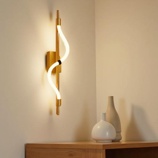 GOLDEN CURVE BEDSIDE WALL LIGHT