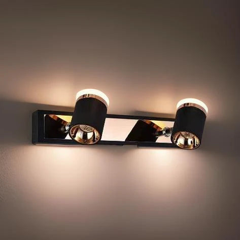 MODERN DOUBLE HEAD BLACK MIRROR LIGHT