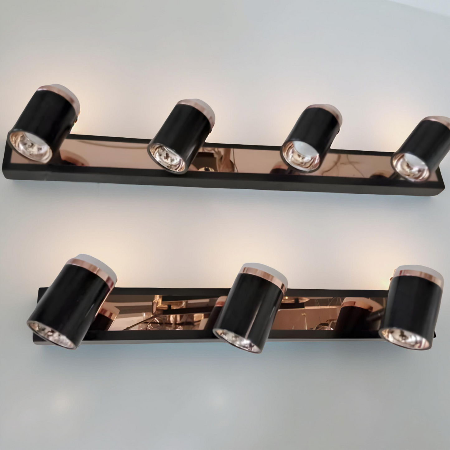 MODERN DOUBLE HEAD BLACK MIRROR LIGHT