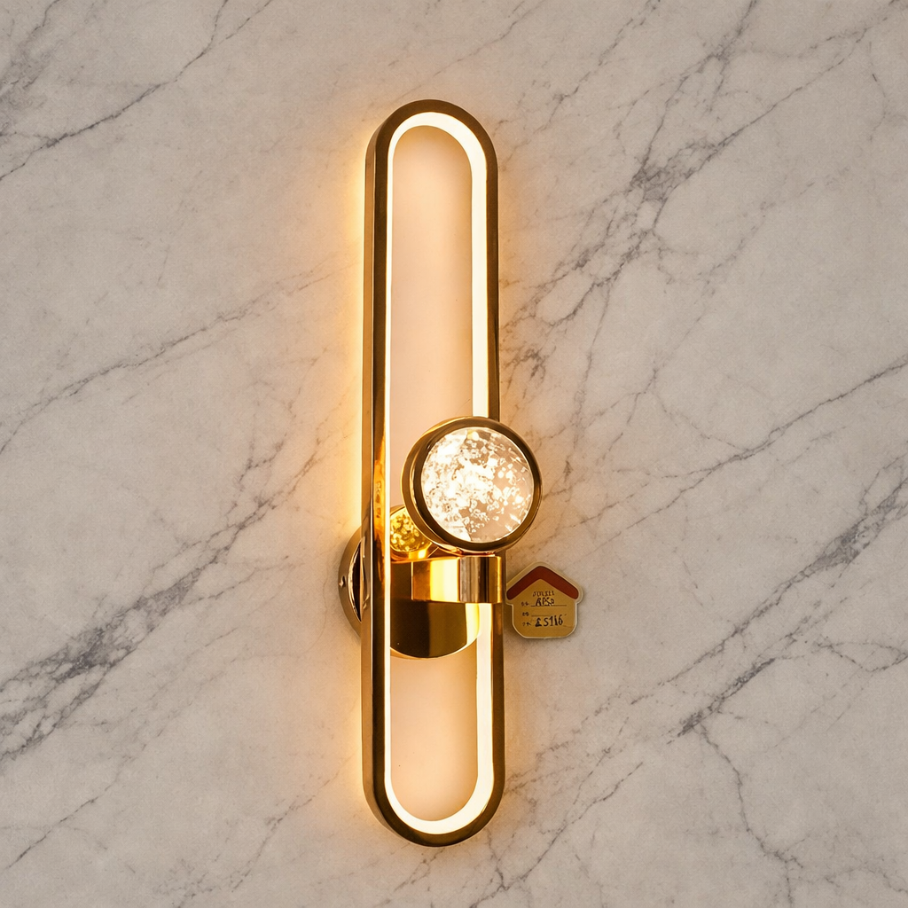 MODERN GOLDEN LOOP WALL LIGHT