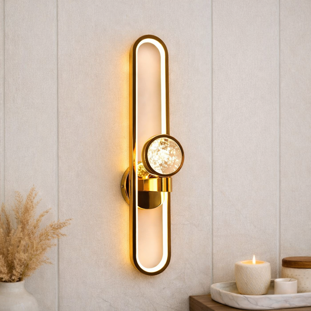 MODERN GOLDEN LOOP WALL LIGHT