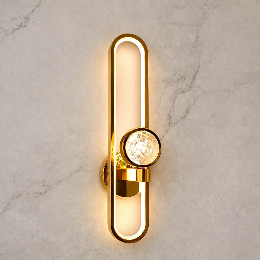 MODERN GOLDEN LOOP WALL LIGHT