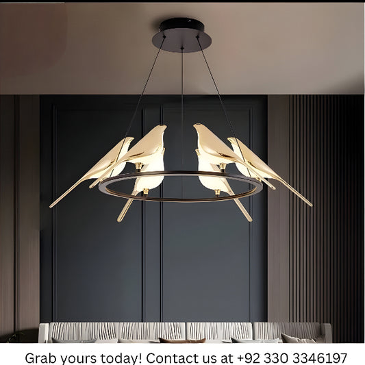 GOLD BIRD CHANDELIER