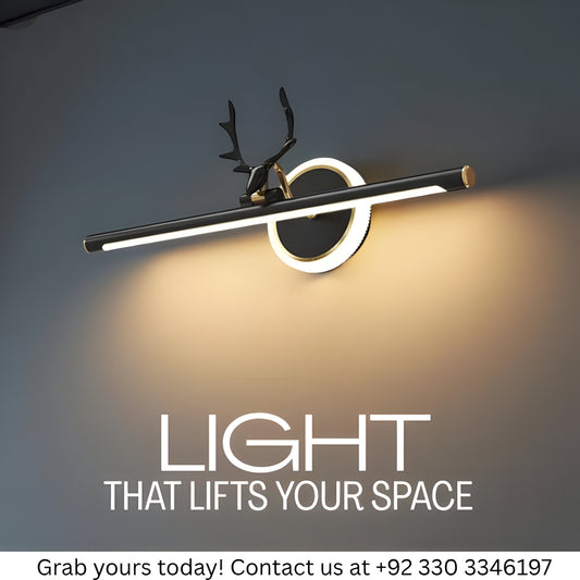 BLACK & GOLD MIRROR LIGHT