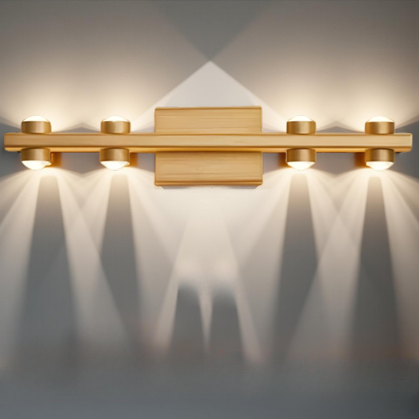 DOUBLE HEAD GOLD MIRROR LIGHT