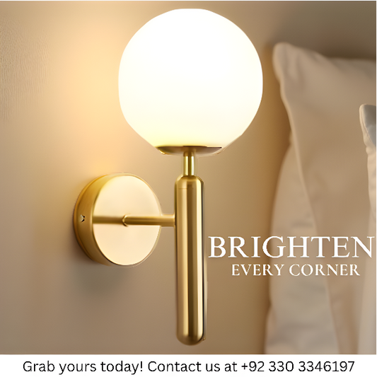 MODERN GLASS BALL WALL LAMP