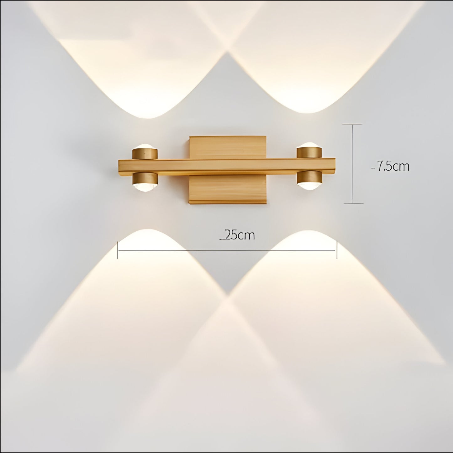 DOUBLE HEAD GOLD MIRROR LIGHT
