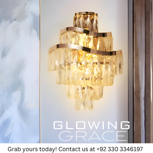 LUXERY GOLD CRYSTAL WALL LIGHT