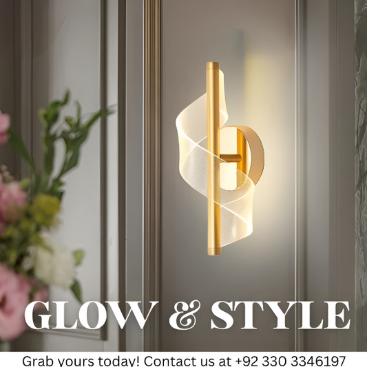 GOLD SWIRL WALL LIGHT