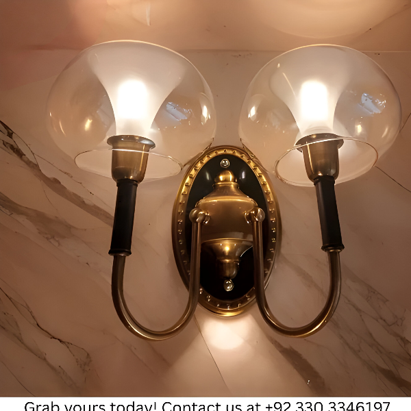 DUAL GLASS SHADE WALL LAMP