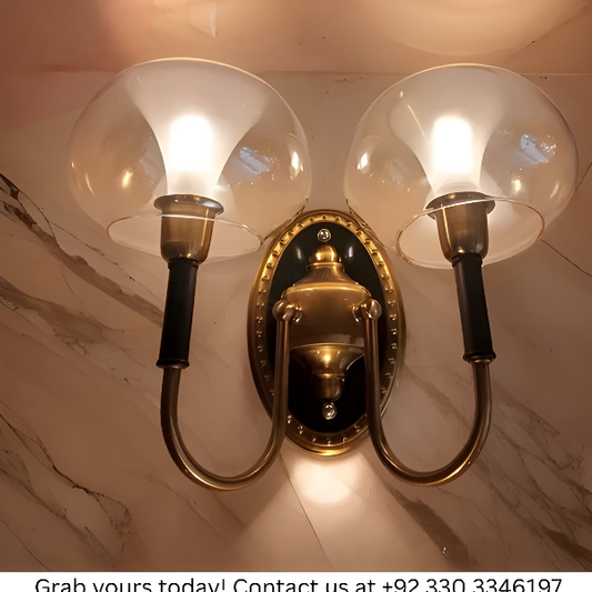 DUAL GLASS SHADE WALL LAMP