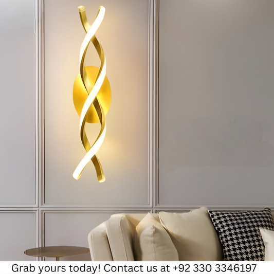 GOLDEN SPIRAL WALL SCONCE