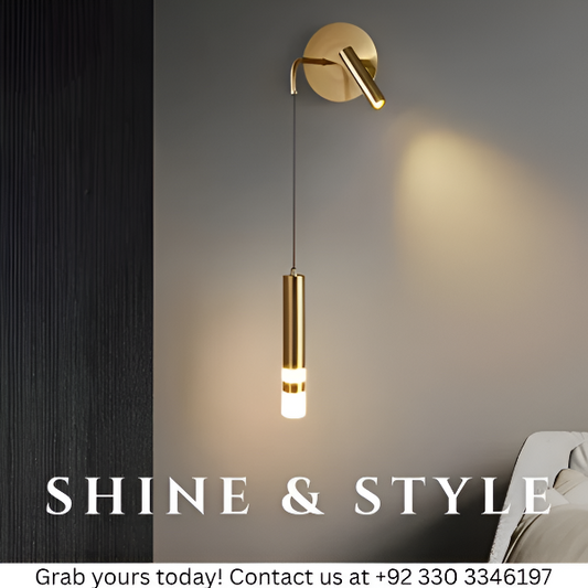 BEDSIDE WALL LIGHT WITH SPOT LIGHT