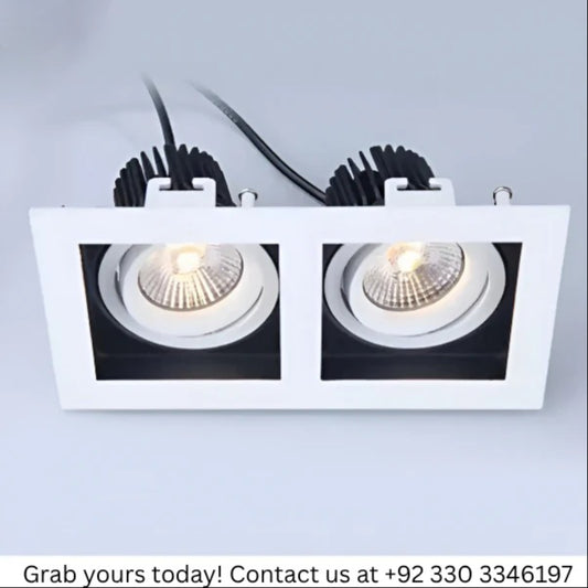 LED DOWNLIGHT WHITE & BLACK 7w*2