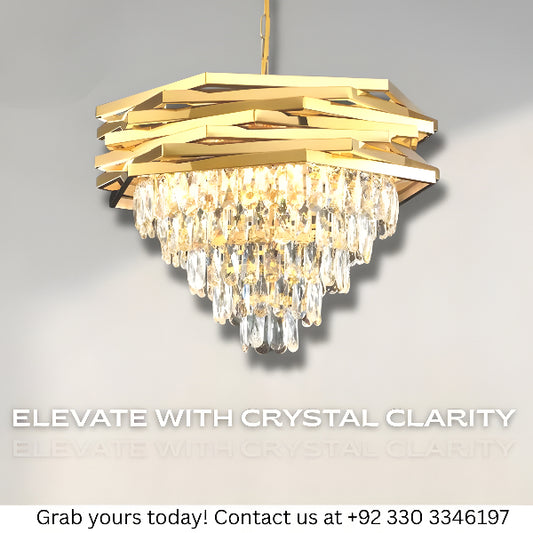 GOLD CRYSTAL CHANDELIER