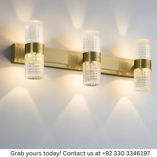 CRYSTAL LUXURY GOLD VANITY LIGHT