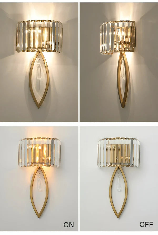 GILDED LEAF WALL LAMP